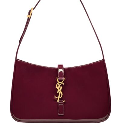 Saint Laurent Le 5 à 7 Patent Leather Shoulder Bag – Red