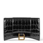 Balenciaga Hour Glass Wallet Chain Bag – Black