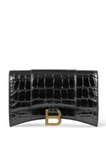 Balenciaga Hour Glass Wallet Chain Bag – Black