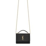 Saint Laurent Sunset Chain Wallet – Black