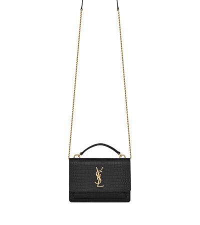 Saint Laurent Sunset Chain Wallet – Black