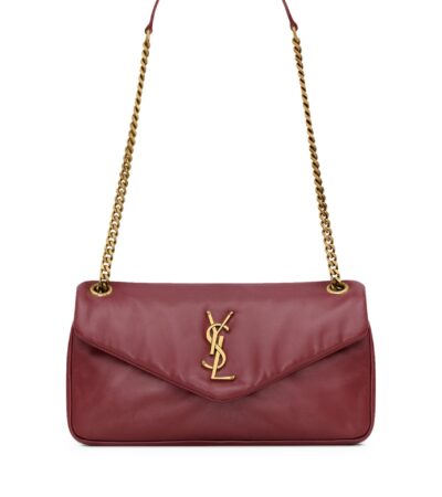 Saint Laurent Calypso Shoulder Bag – Red, Black & White Designer Tote
