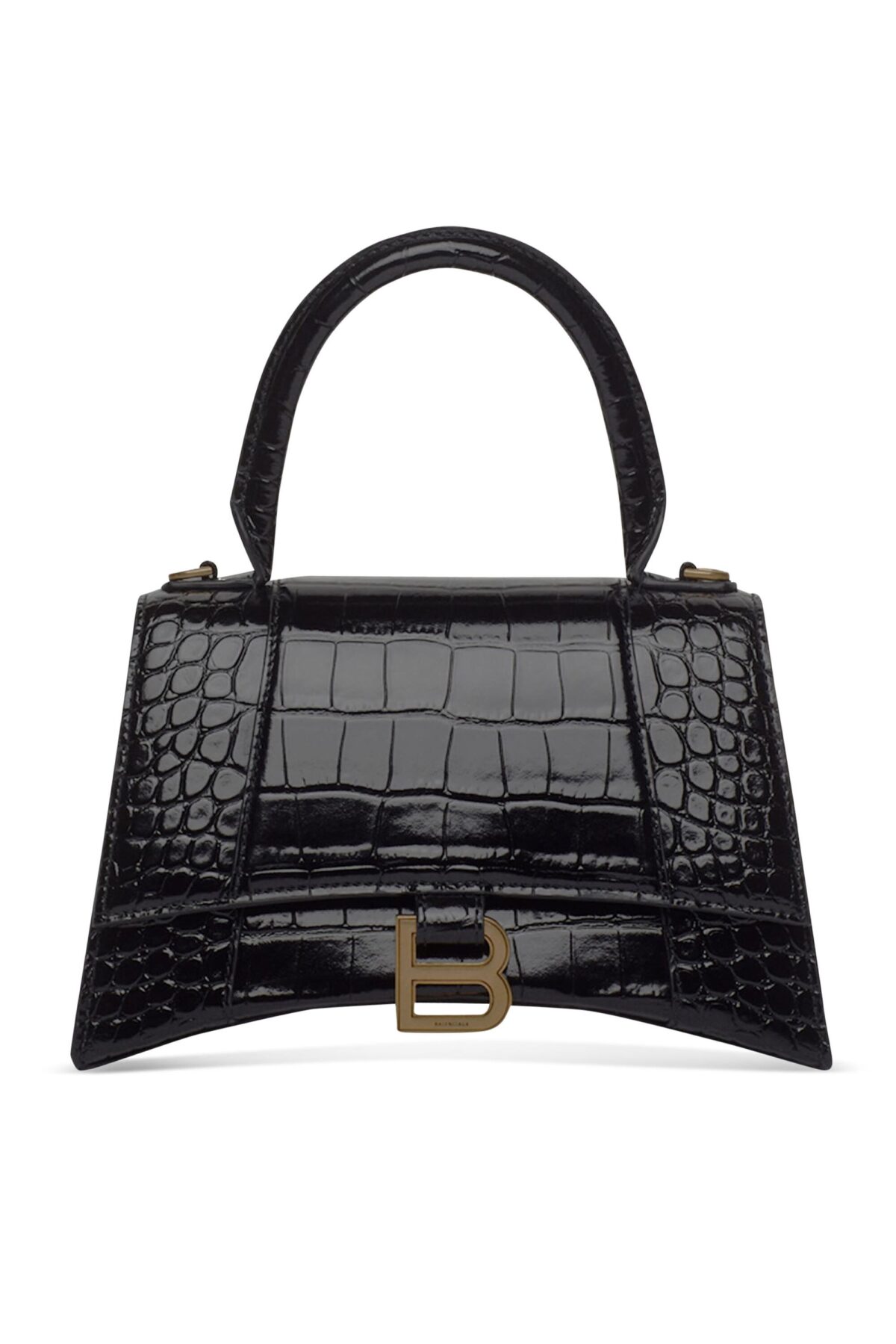 Balenciaga Hourglass Top Handle Bag – Black