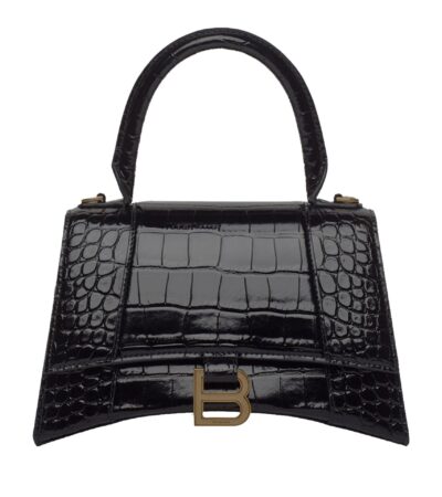 Balenciaga Hourglass Top Handle Bag – Black
