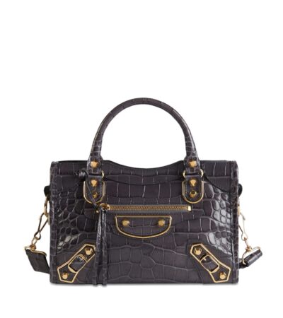 Balenciaga Metallic Edge Mini City Bag – Grey