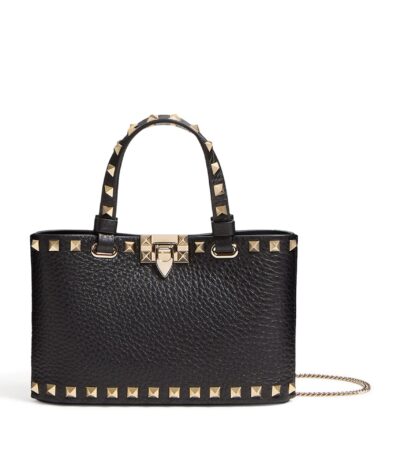 Valentino Garavani Mini Rockstud Shopping Bag – Black