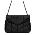 Saint Laurent Loulou Puffer Medium Bag – Black