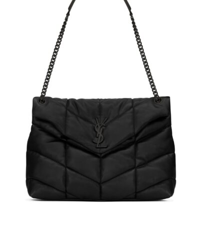 Saint Laurent Loulou Puffer Medium Bag – Black