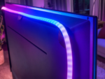 Philips Hue Play Gradient Lightstrip mounted on the back of a 75-inch television