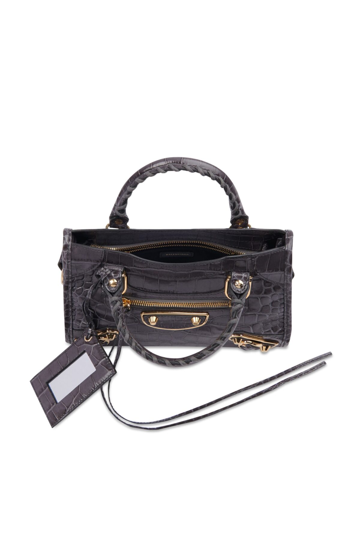 Balenciaga Metallic Edge Mini City Bag – Grey