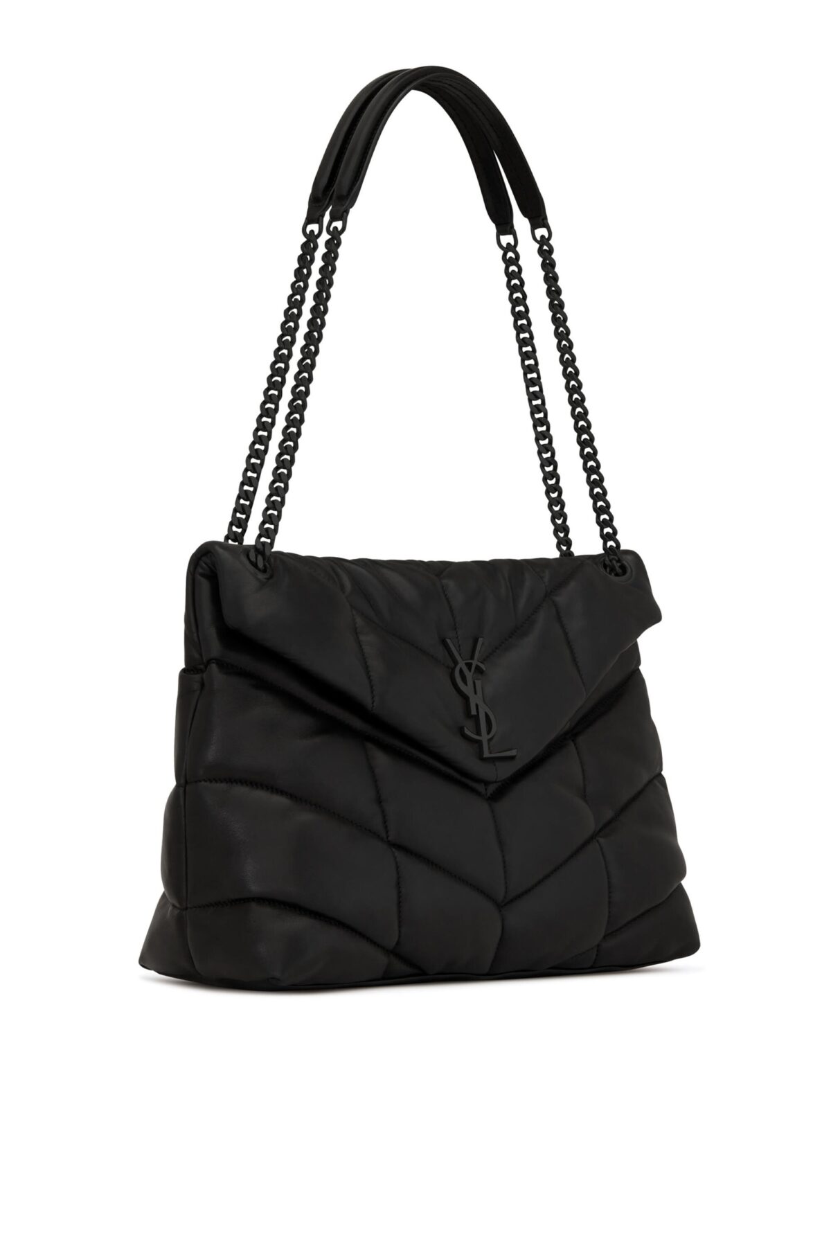 Saint Laurent Loulou Puffer Medium Bag – Black