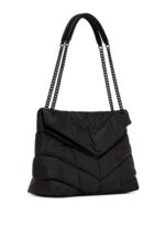Saint Laurent Loulou Puffer Medium Bag – Black