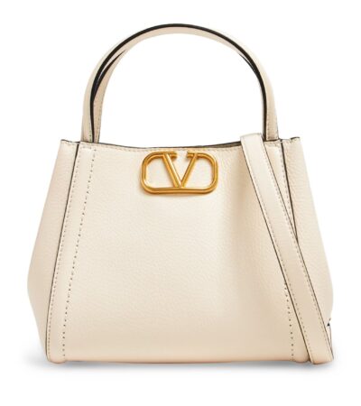 Valentino Garavani Small Alltime Top-handle Bag in White