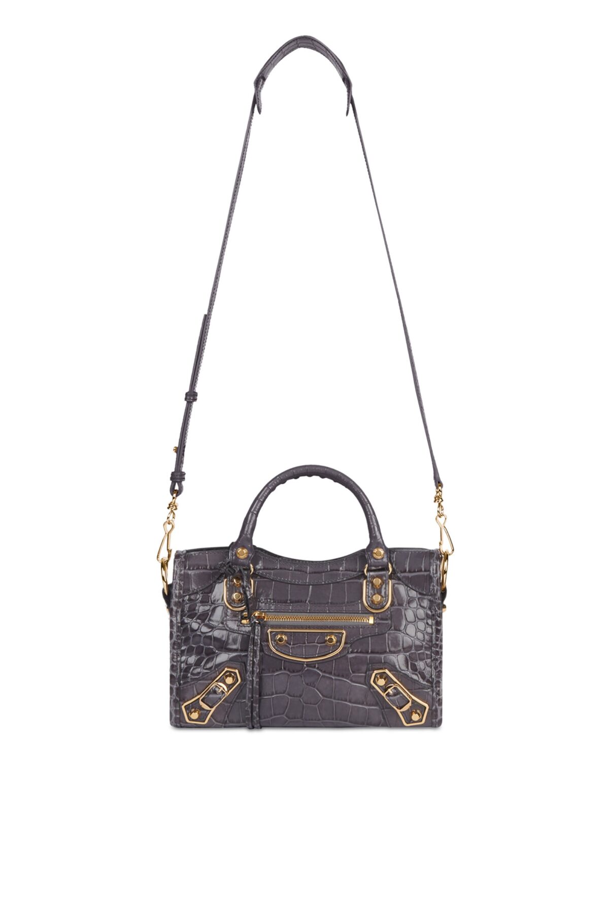 Balenciaga Metallic Edge Mini City Bag – Grey