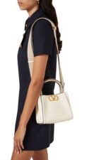 Valentino Garavani Small Alltime Top-handle Bag in White