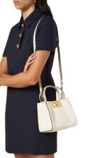 Valentino Garavani Small Alltime Top-handle Bag in White
