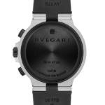 Bvlgari Aluminium watch with silver case and black rubber bezel
