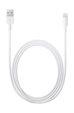Apple MD818 Lightning to USB Cable (1 meter) in White showing the reversible connector.