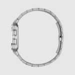 Gucci G-Flat watch with green opaline dial and stainless steel bracelet