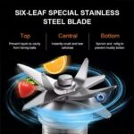 Wansa 300W personal blender with black base and clear 600ml jar