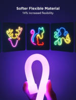 Five white metal mounting clips for Govee Neon Rope Light 2