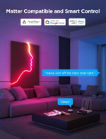 Five white metal mounting clips for Govee Neon Rope Light 2