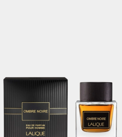 Lalique Ombre Noire 100ml black glass perfume bottle for men and women