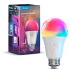 Govee smart Wi-Fi and Bluetooth color-changing light bulb showing various RGB colors