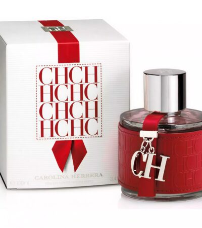 Carolina Herrera CH for Women 100ml bottle wrapped in red leather