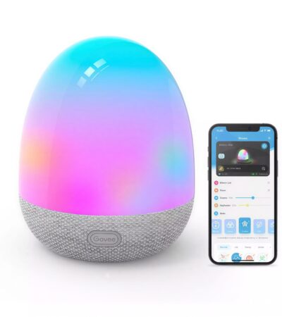 Govee RGBIC smart light lamp with multicolor glow and portable battery base