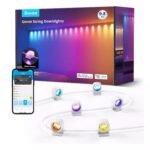 Govee H608B RGBIC 3-meter indoor string downlights glowing in multicolor