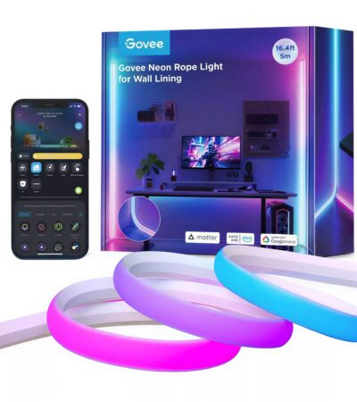 Flexible Govee LED Neon Rope Lights 5m length with RGBIC colors