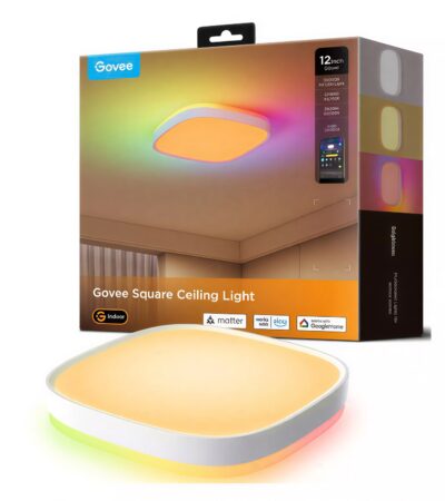 Govee Smart Square Ceiling Light H80A4 with RGBIC backlighting effects