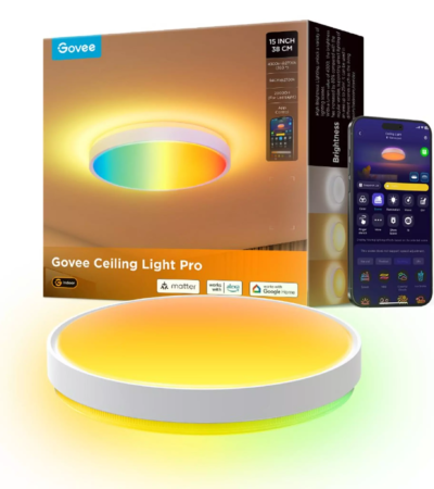 Govee 38cm Smart Ceiling Light Pro H60A6 with RGBICWW backlighting
