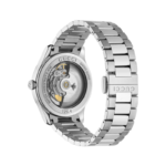 Gucci G-Timeless MultiBee watch with 38mm gold sunbrushed dial and steel bracelet.