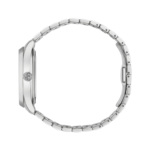 Gucci G-Timeless MultiBee watch with 38mm gold sunbrushed dial and steel bracelet.