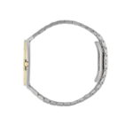 Gucci 25H Watch with yellow gold dial and stainless steel bracelet