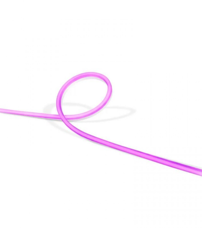 Philips Hue 5-metre outdoor light strip installed along a garden fence