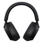Sony WH-1000XM5 black wireless headphones on a white background