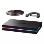 Govee AI Sync Box 2 connected to a 65 inch TV showing RGBIC backlight effects