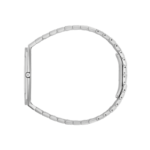 Gucci 25H watch with blue dial and stainless steel bracelet