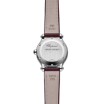 Chopard Happy Sport women's watch with pink dial and floating diamonds