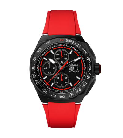 TAG Heuer Formula 1 Chronograph CBZ2085.FT8093 titanium watch with red rubber strap
