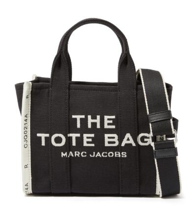 Marc Jacobs Mini Traveler Jacquard Tote Bag – Black