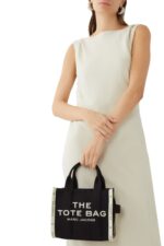 Marc Jacobs Mini Traveler Jacquard Tote Bag – Black