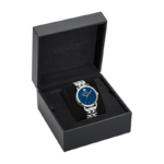 Versace Albireo VE0T00325 men's watch with blue sunray dial and stainless steel bracelet