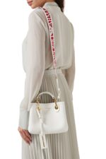 Emporio Armani Small MyEA Shopper Bag with Deer Print – White