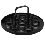 Wansa black electric egg cooker with transparent lid and egg tray