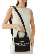 Marc Jacobs Mini Traveler Jacquard Tote Bag – Black