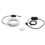 Philips Hue 5-metre outdoor light strip installed along a garden fence